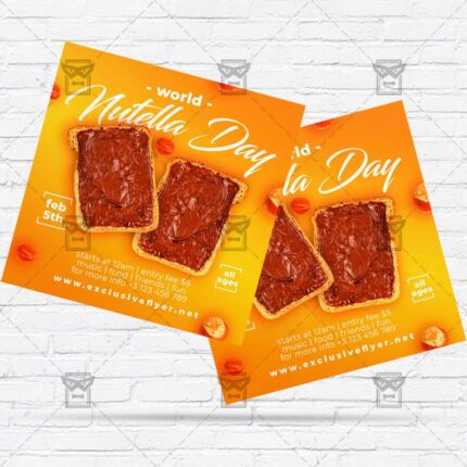 World Nutella Day - Flyer PSD Template