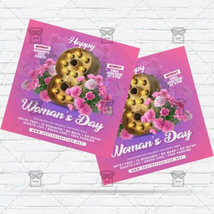 Happy Women Day - Flyer PSD Template