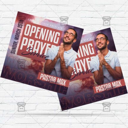 Opening Prayer - Flyer PSD Template