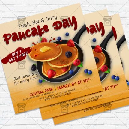 Pancake Day Celebration- Flyer PSD Template
