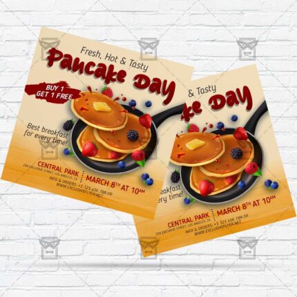Pancake Day Celebration- Flyer PSD Template