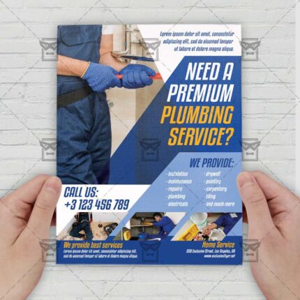 Plumber Service - Flyer PSD Template
