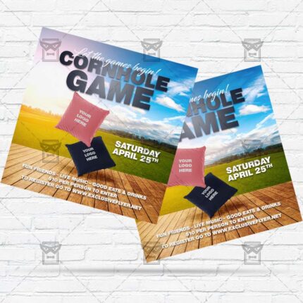 Cornhole Game - Flyer PSD Template