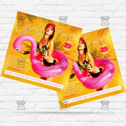 GRL PWR - Flyer PSD Template | ExclusiveFlyer