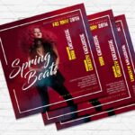 Spring Beats- Flyer PSD Template