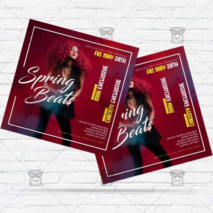 Spring Beats- Flyer PSD Template