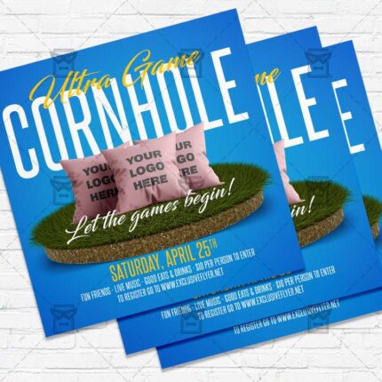 Ultra Cornhole - Flyer PSD Template