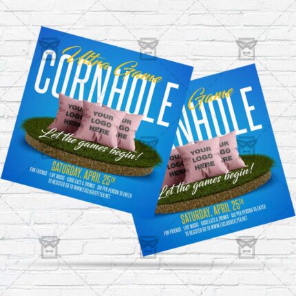 Ultra Cornhole - Flyer PSD Template