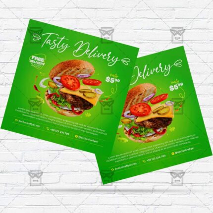 Burger Delivery - Flyer PSD Template