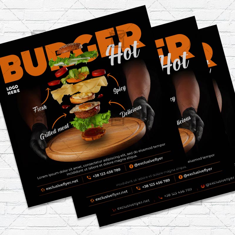 hot_burger-premium-instagramflyer-template-1.jpg Hot Burger - Flyer PSD Template