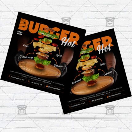 Hot Burger - Flyer PSD Template
