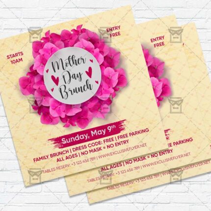 Mother Day Brunch - Flyer PSD Template