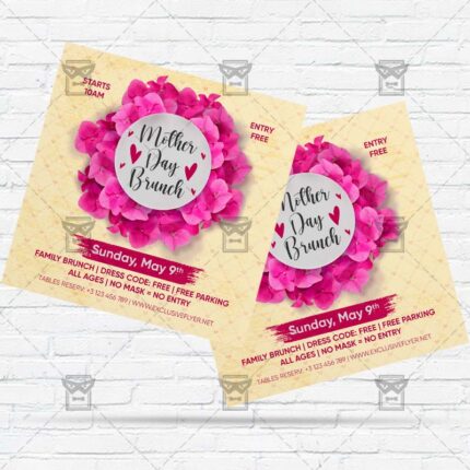Mother Day Brunch - Flyer PSD Template