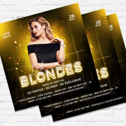 Blondes Bash - Flyer PSD Template