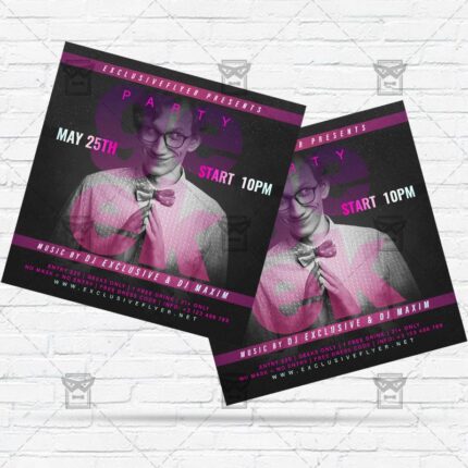 Geek Party - Flyer PSD Template