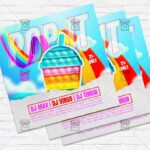 Pop It Fidget - Flyer PSD Template