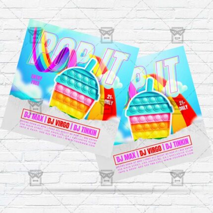Pop It Fidget - Flyer PSD Template