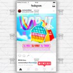 Pop It Fidget - Flyer PSD Template