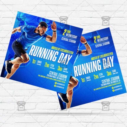 Running Day - Flyer PSD Template
