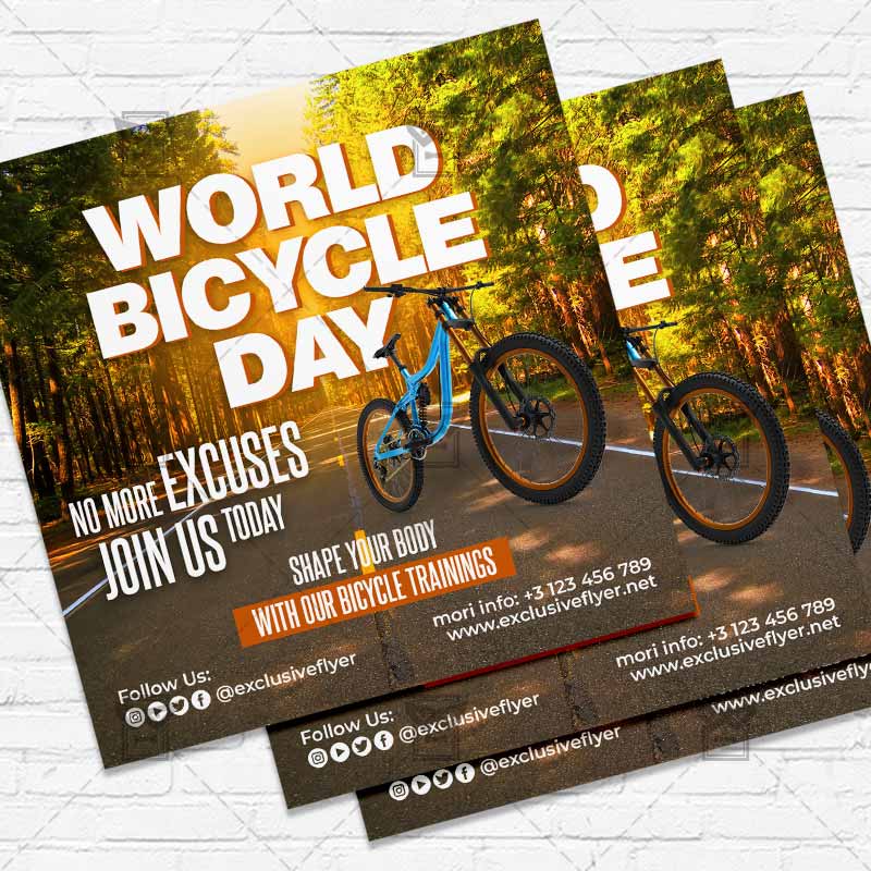 world_bicycke_day-premium-instagramflyer-template-1.jpg World Bicycle Day - Flyer PSD Template