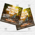World Bicycle Day - Flyer PSD Template