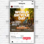 World Bicycle Day - Flyer PSD Template