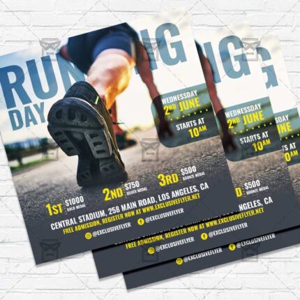 World Running Day - Flyer PSD Template