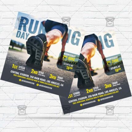 World Running Day - Flyer PSD Template
