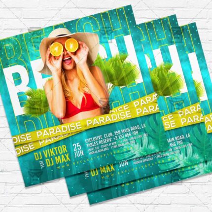 Butterbean Beach Paradise - Flyer PSD Template