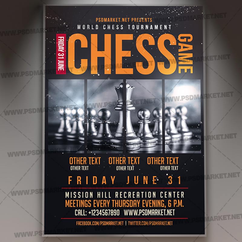 Download Chess Template Flyer PSD