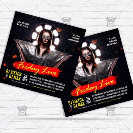 Fridays Live - Flyer PSD Template