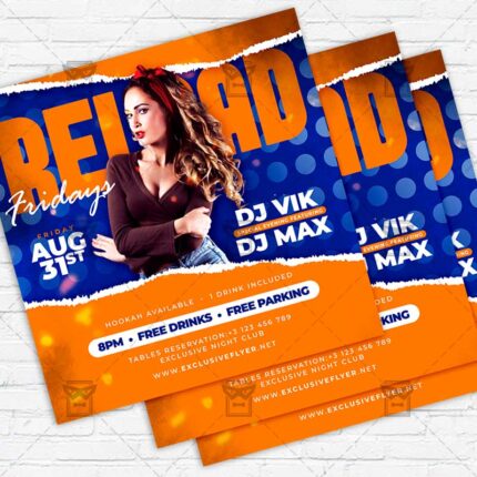 Reloaded Fridays - Flyer PSD Template