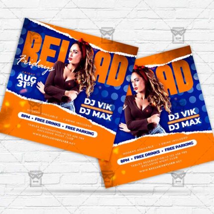 Reloaded Fridays - Flyer PSD Template