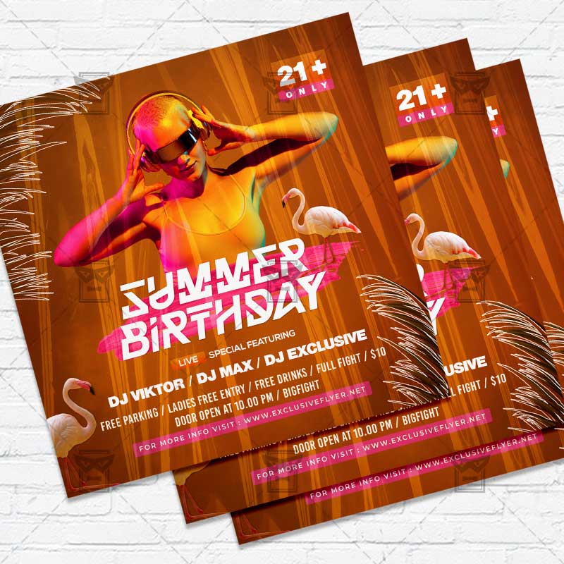 summer_birthday-premium-instagramflyer-template-1.jpg Summer Birthday - Flyer PSD Template