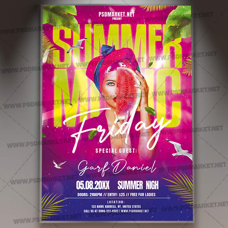 summer_music_template_1.jpg Summer Music Template - Image 1