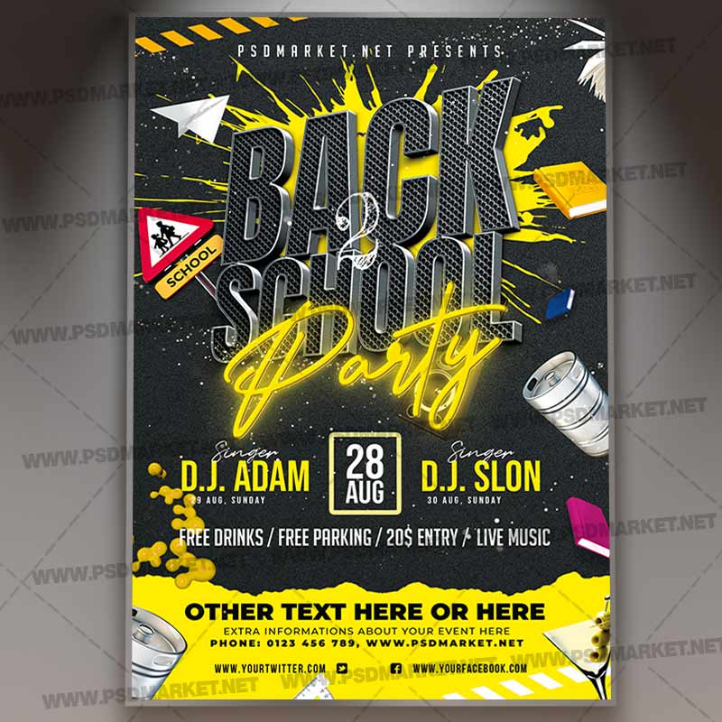 2 party flyer deals templates psd free download