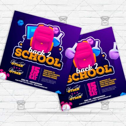 Back to School Again - Flyer PSD Template