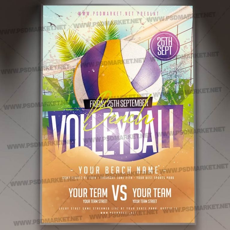 Download Volleyball Flyer - PSD Template | PSDmarket