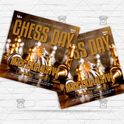 Chess Day - Flyer PSD Template