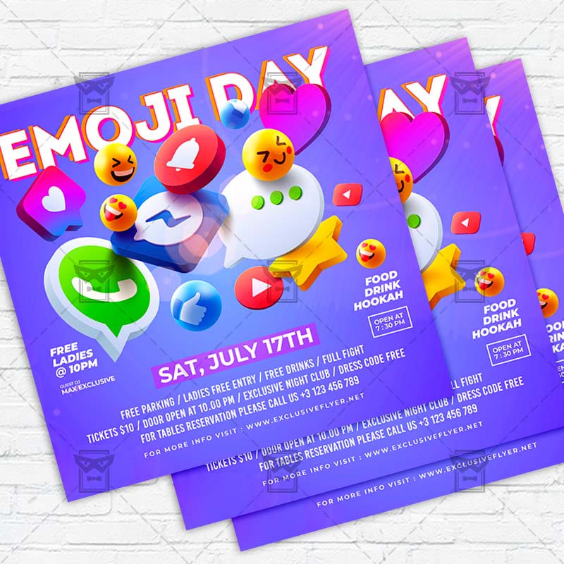 emoji_day-premium-instagramflyer-template-1.jpg Emoji Day - Flyer PSD Template