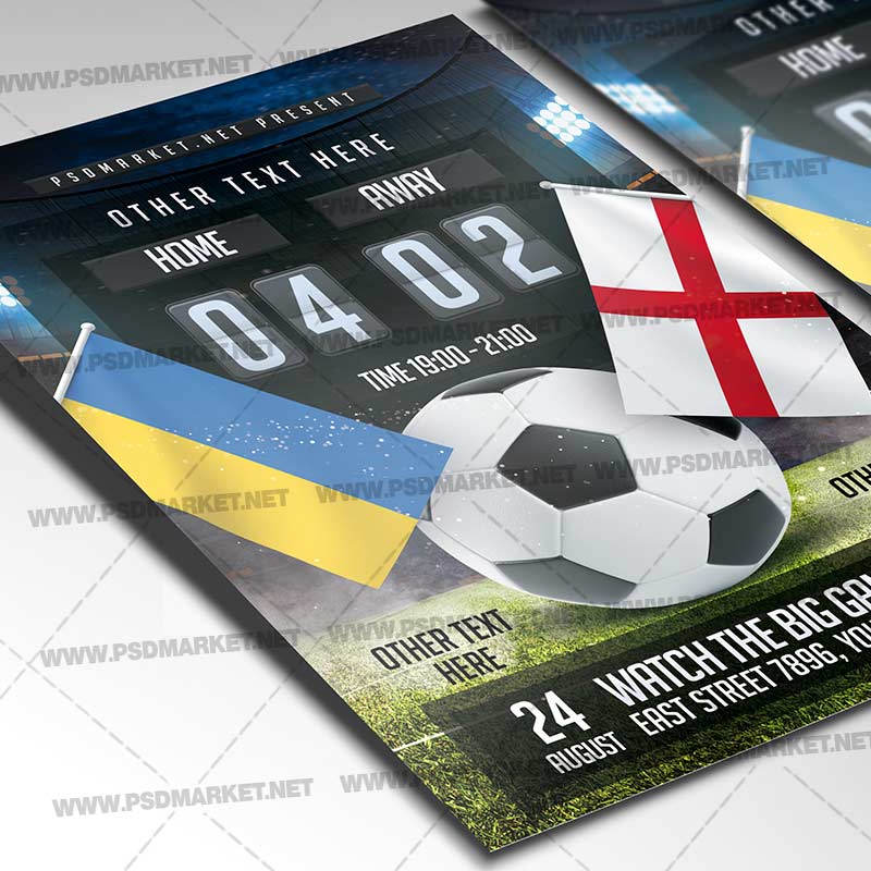 Free Soccer Game Day Flyer Template - Free PSD 