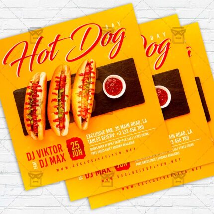 Hot Dog Day - Flyer PSD Template