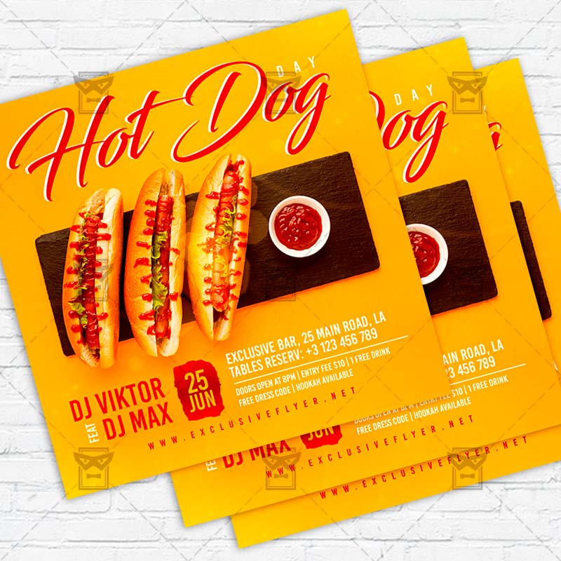 hot_dog_day-premium-instagramflyer-template-1.jpg Hot Dog Day - Flyer PSD Template
