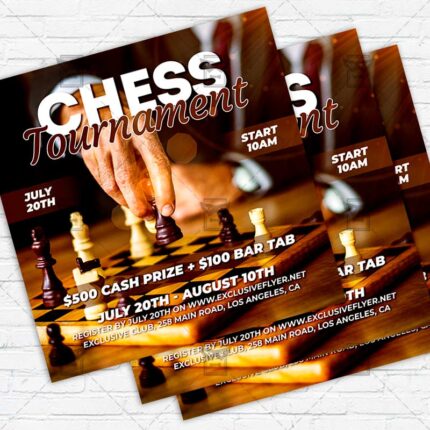 International Chess Day - Flyer PSD Template