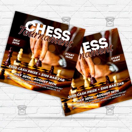 International Chess Day - Flyer PSD Template
