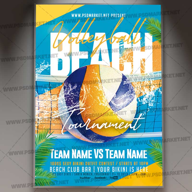 volleyball_tournament_template_1.jpg Volleyball Tournament Template - Image 1