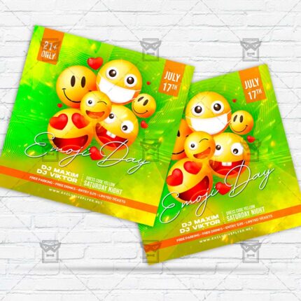 World Emoji Day - Flyer PSD Template