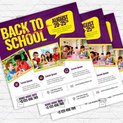 Back 2 School Market - Flyer PSD Template