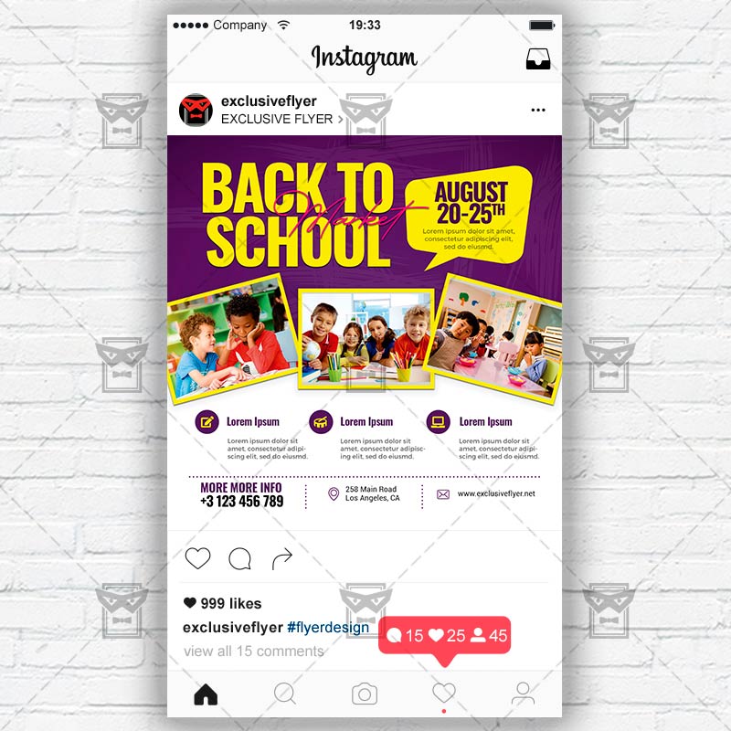 Back 2 School Market - Flyer PSD Template