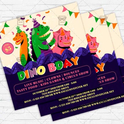 Kids Birthday - Flyer PSD Template